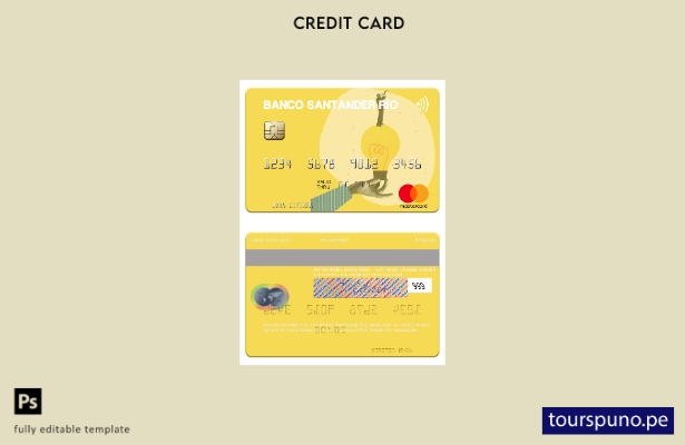 lista para imprimir plantilla mastercard Argentina Banco Santander Río